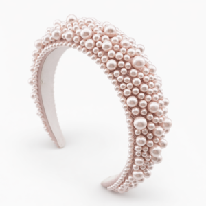 Diadema Aurora de Perlas Rosadas