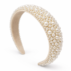 Diadema Perla de Luna Blanca