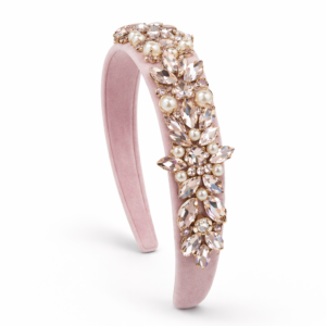 Diadema Jardín de Cuarzo Rosa