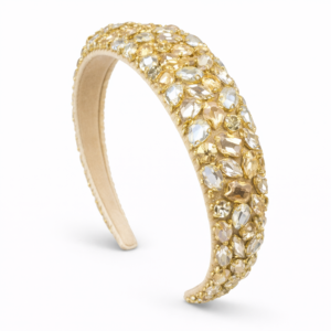 Diadema Corona Dorada de Lunaria